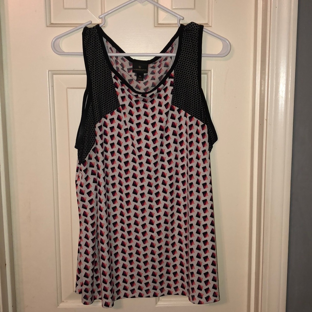 Geometric print blouse